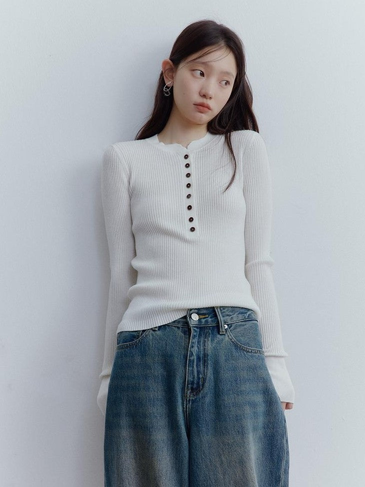 FUSSED Vintage Blue Low Waist Elongating Leg Topstitch Women&