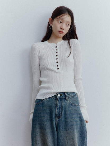 FUSSED Vintage Blue Low Waist Elongating Leg Topstitch Women&