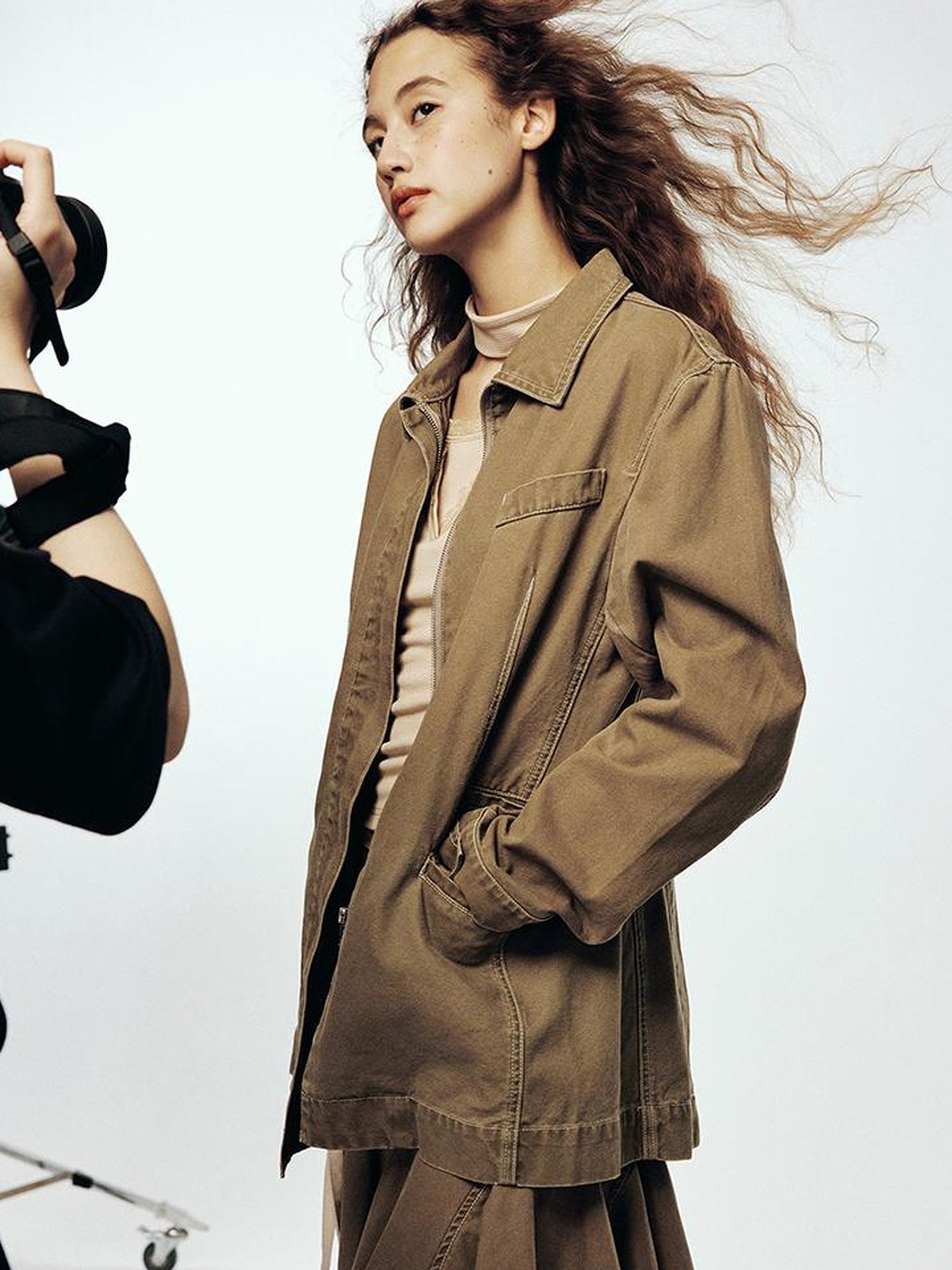 FUSSED Vintage Nut Shell Brown Enzyme Wash Denim Jacket