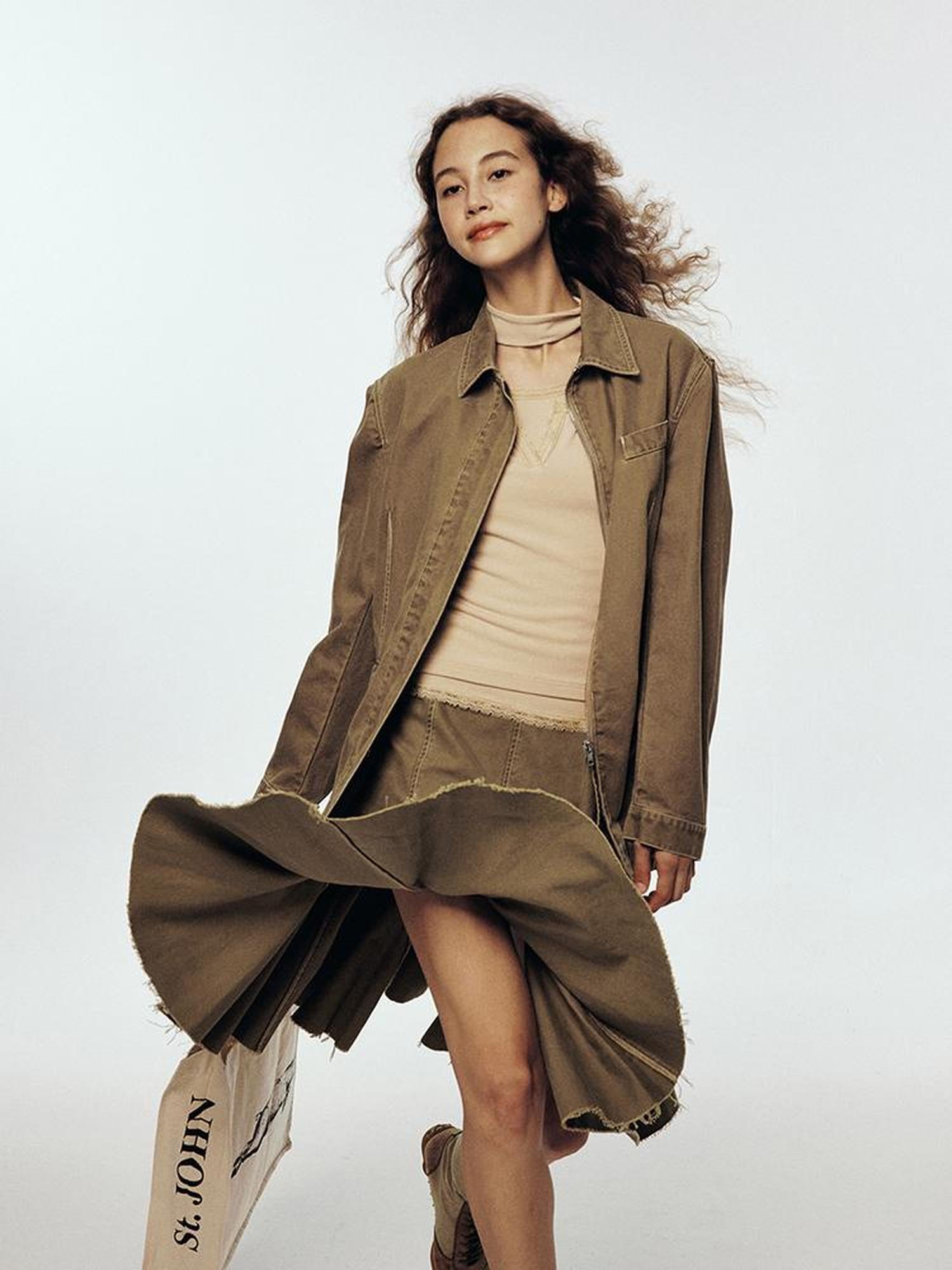 FUSSED Vintage Nut Shell Brown Enzyme Wash Denim Jacket