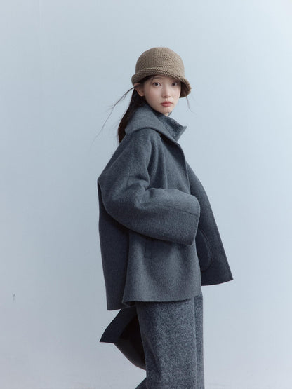 FUSSED Vintage Two Tone Handwoven 3d Rolled Brim Women&