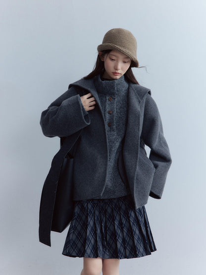 FUSSED Vintage Two Tone Handwoven 3d Rolled Brim Women&
