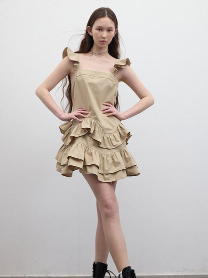 FUSSED Woodtone Ripple 3d Ruffle Women&