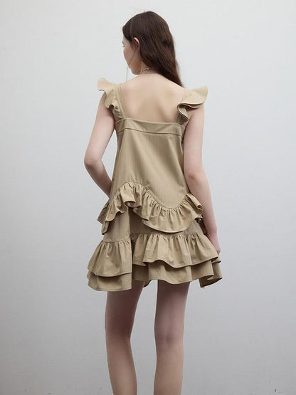 FUSSED Woodtone Ripple 3d Ruffle Women&