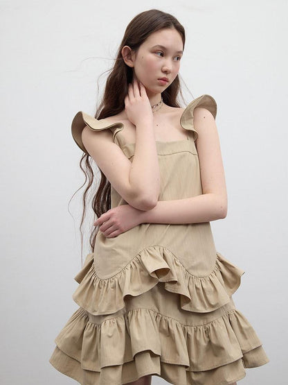 FUSSED Woodtone Ripple 3d Ruffle Women&