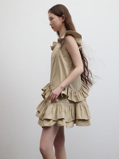 FUSSED Woodtone Ripple 3d Ruffle Women&