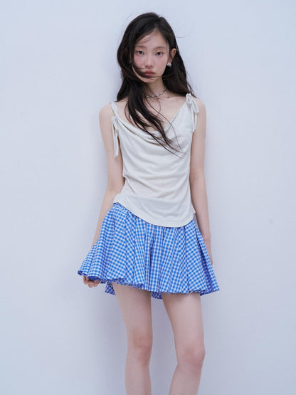 FUSSED Yarn Dyed Vichy Plaid Layered Women&