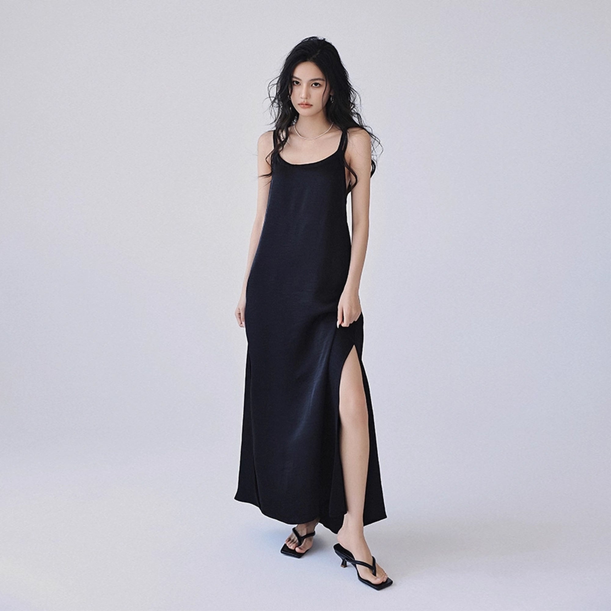 FU_FRESH_UP_Acetate_Satin_Slip_Maxi_Dress_With_High_Slit_MISSTT