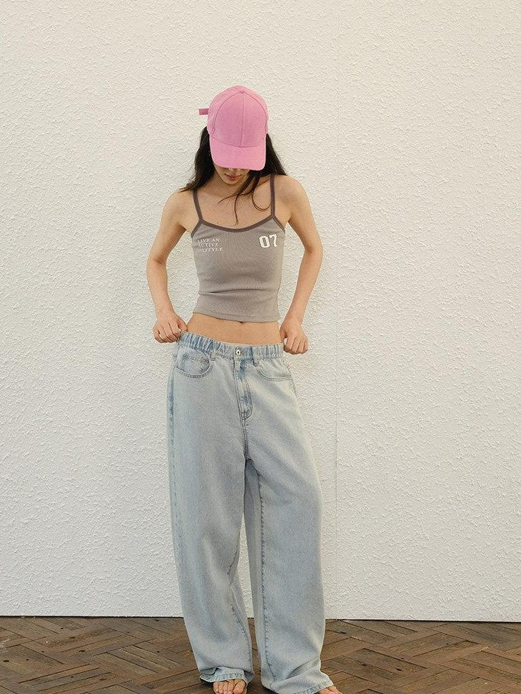 FU FRESH UP American Sweet Cool Colorblock Print Slim Fit Women&