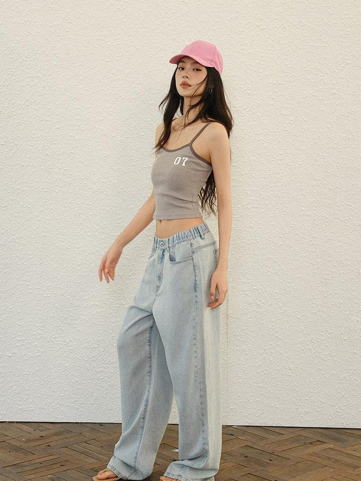 FU FRESH UP American Sweet Cool Colorblock Print Slim Fit Women&
