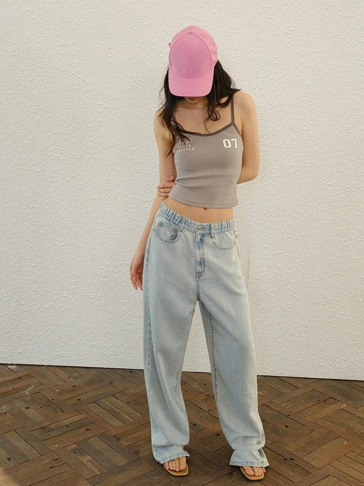 FU FRESH UP American Sweet Cool Colorblock Print Slim Fit Women&