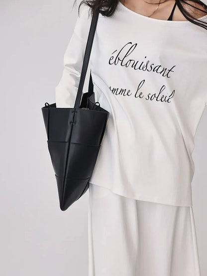 FU FRESH UP Asymmetric Shoulder Letter Print T-shirt Dress Set