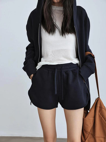 FU FRESH UP Athflow Hoodie Set With High Waist Shorts