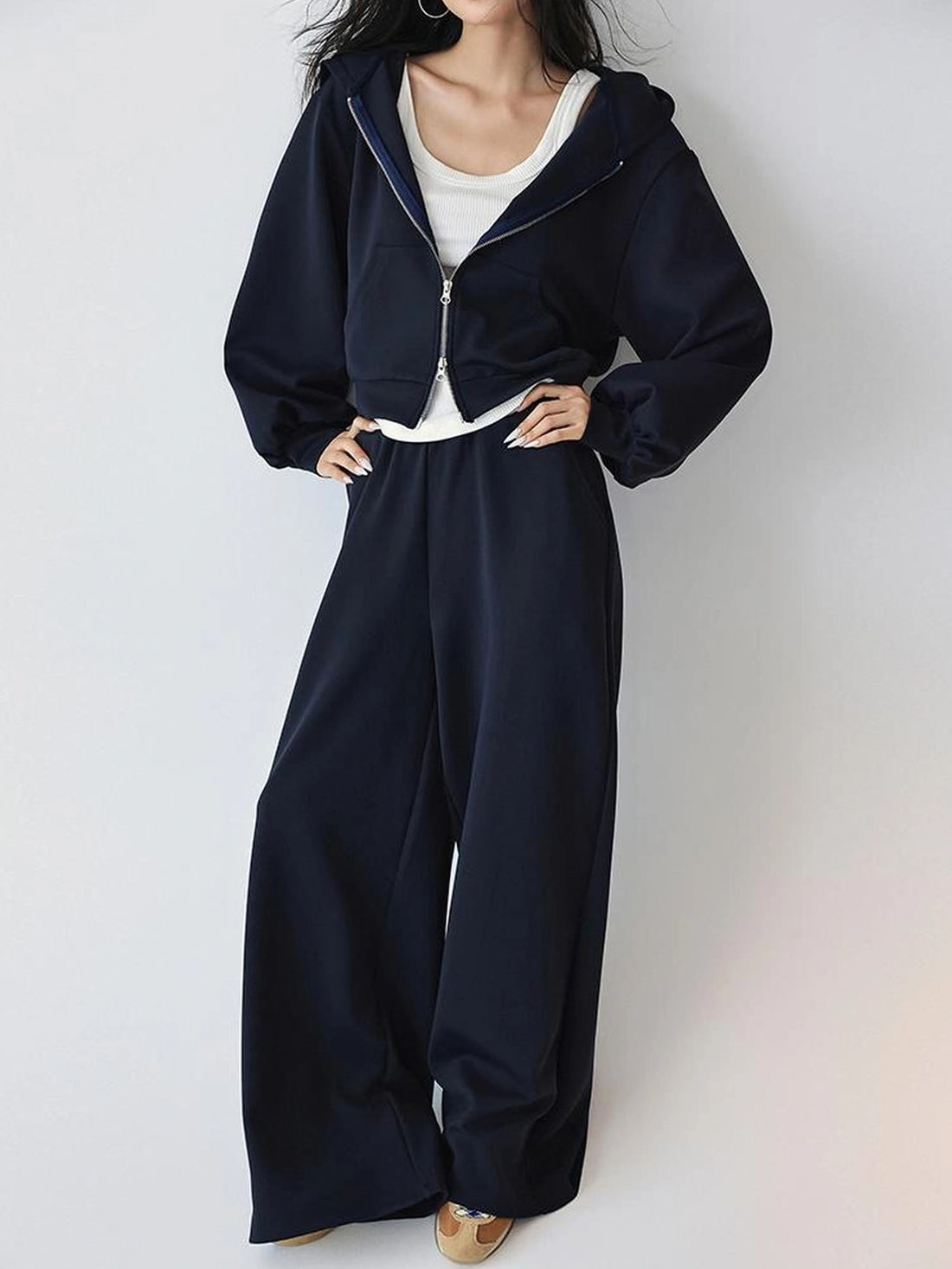 FU FRESH UP Athflow Hoodie Set With Wide Leg Pants