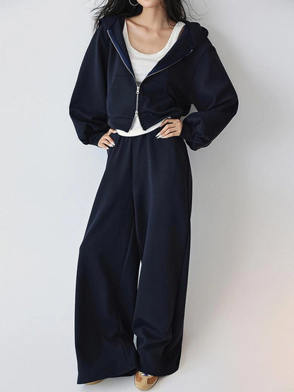 FU FRESH UP Athflow Hoodie Set With Wide Leg Pants