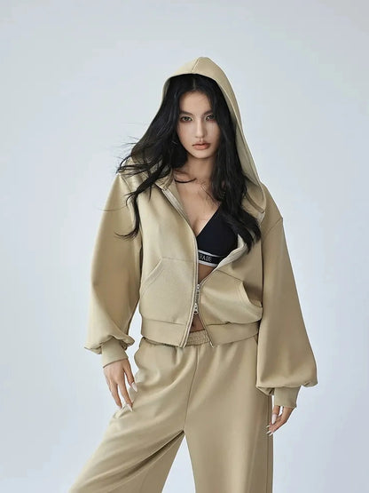 FU FRESH UP Athflow Hoodie Set With Wide Leg Pants