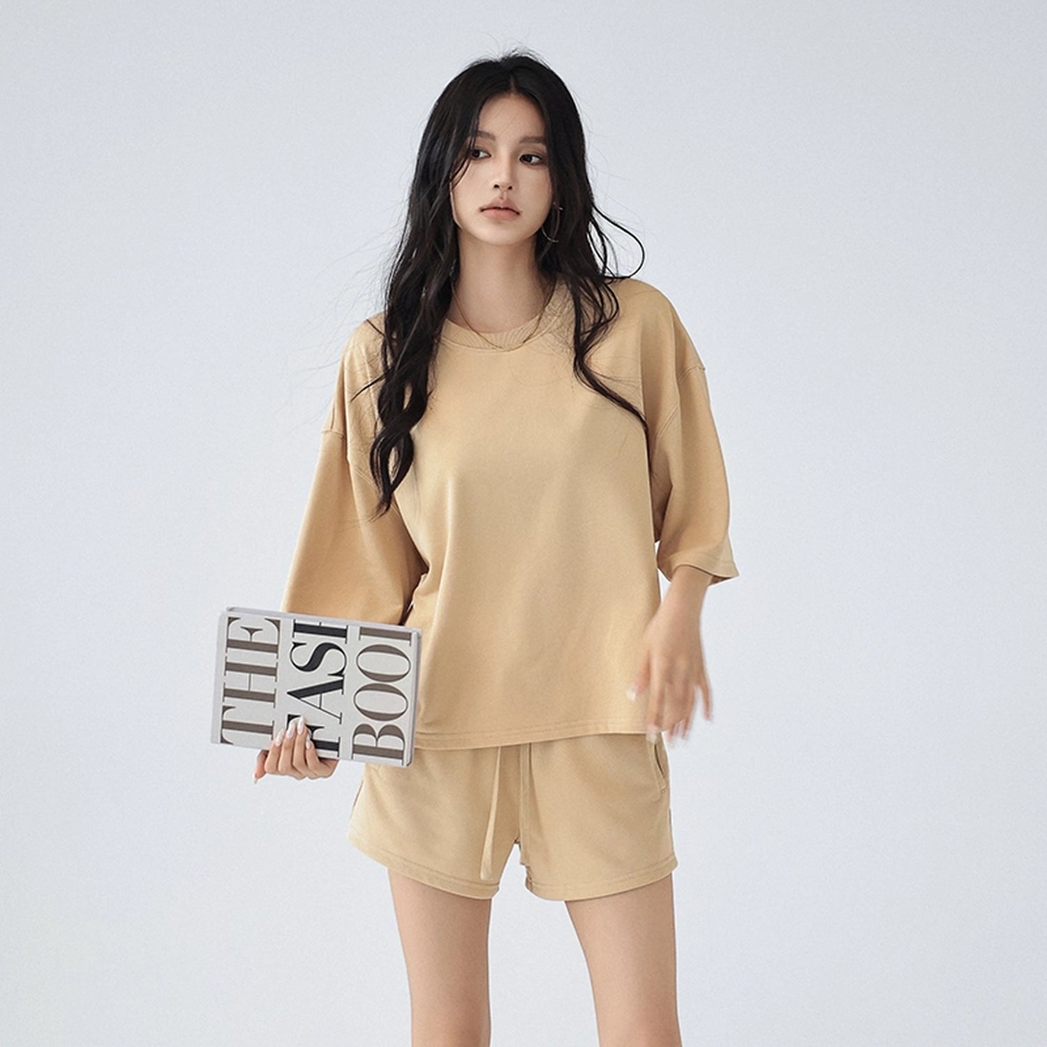 FU_FRESH_UP_Athflow_Relaxed_Cotton_T-shirt_And_Shorts_Set_MISSTT