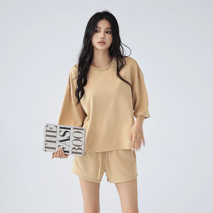 FU_FRESH_UP_Athflow_Relaxed_Cotton_T-shirt_And_Shorts_Set_MISSTT