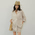 FU_FRESH_UP_Avocado_Green_V-neck_Buttoned_Relaxed_Long_Sleeve_Women&