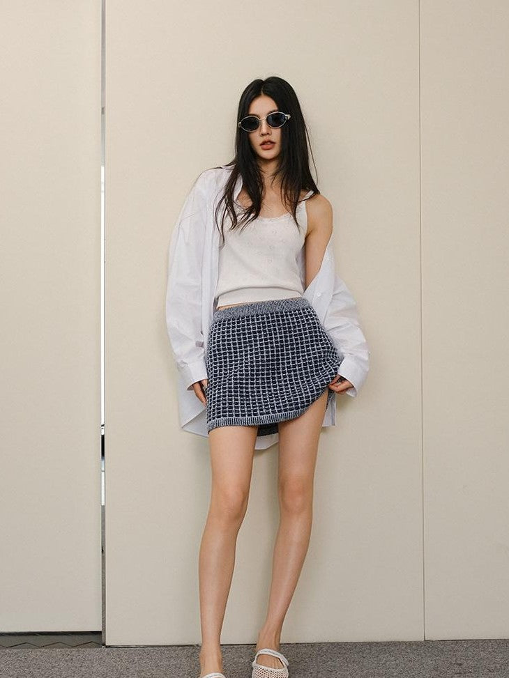 FU FRESH UP Boucle Floral Check Woven Texture Women&