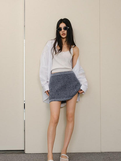 FU FRESH UP Boucle Floral Check Woven Texture Women&