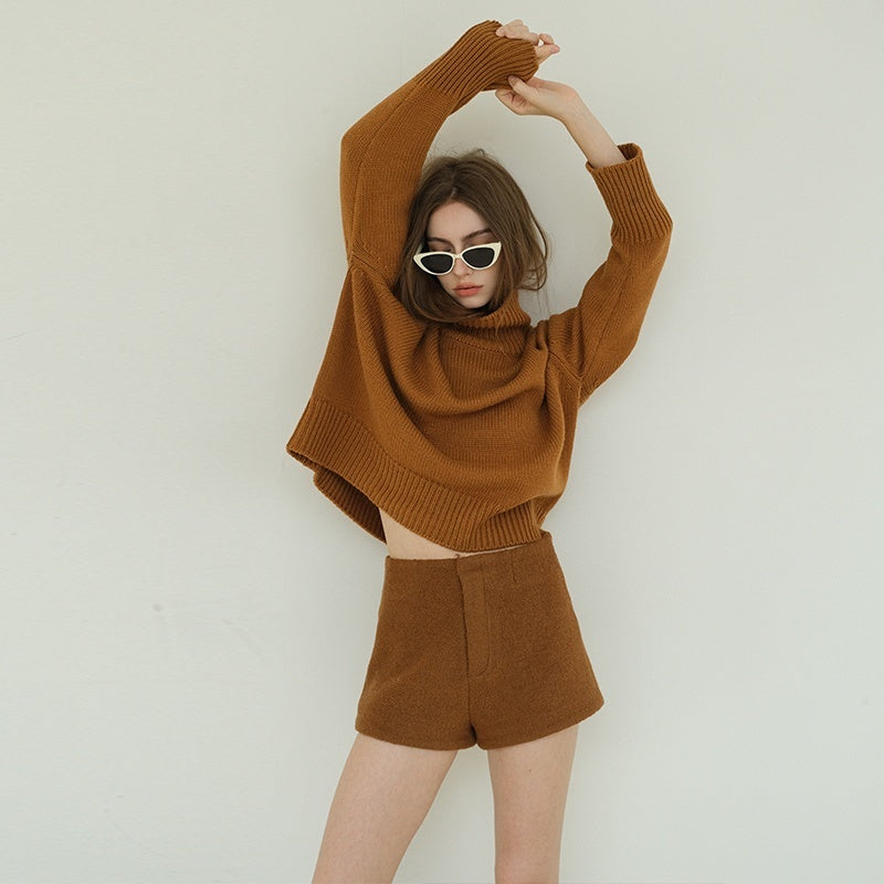 FU_FRESH_UP_Boucle_Vintage_High_Waist_Zipper_A_Line_Women&
