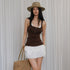 FU FRESH UP Button Henley U Neck Slim Fit Women&