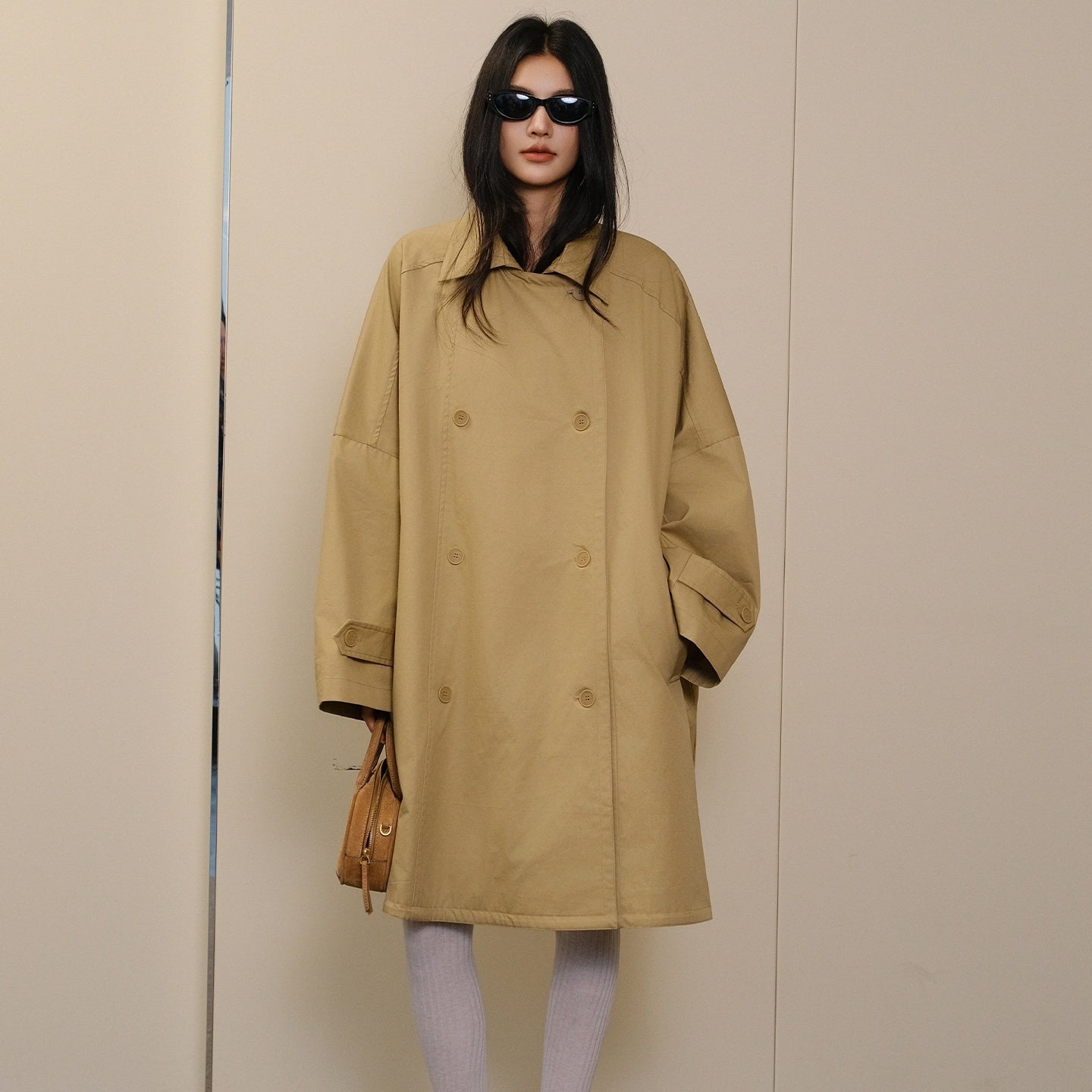 FU_FRESH_UP_Cape_Style_Lapel_Double_Breasted_Midlength_Three_Proof_Women&