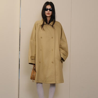 FU_FRESH_UP_Cape_Style_Lapel_Double_Breasted_Midlength_Three_Proof_Women&