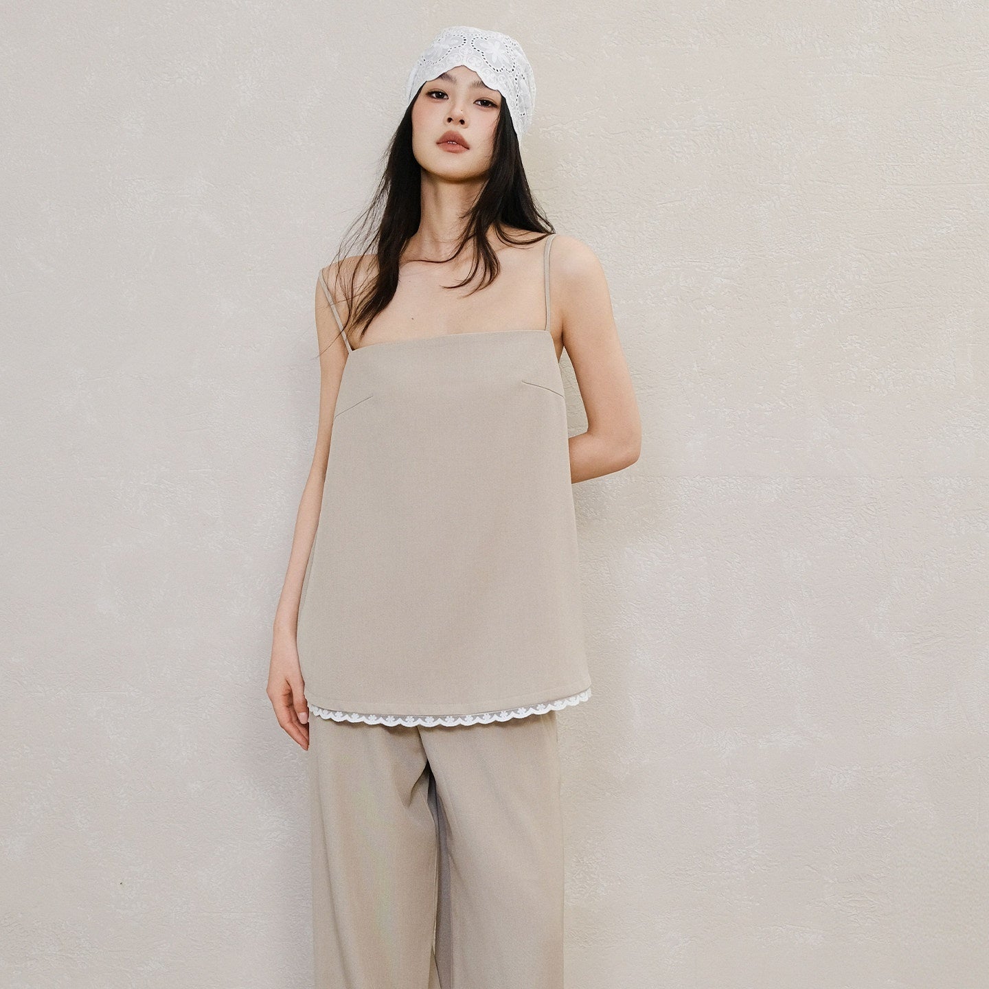 FU_FRESH_UP_Chic_Lace_Panel_Spliced_Camisole_Tailored_Women&