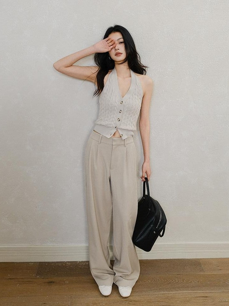 FU FRESH UP Chic Lace Panel Spliced Camisole Tailored Women&