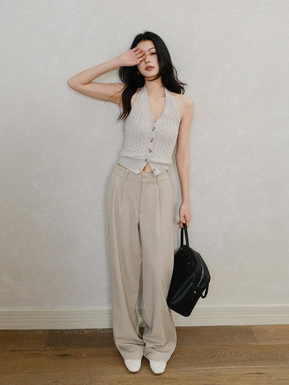 FU FRESH UP Chic Lace Panel Spliced Camisole Tailored Women&