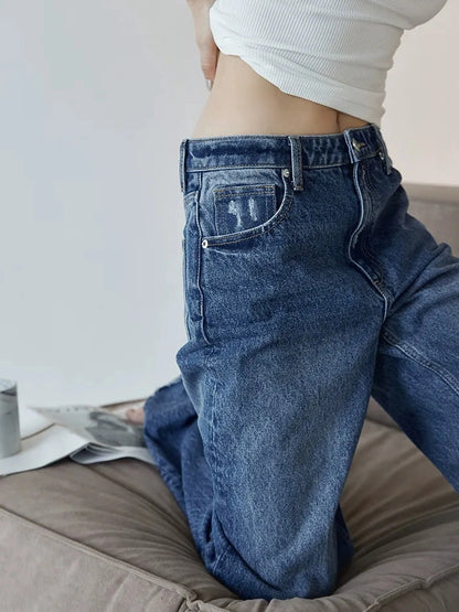 FU FRESH UP Classic Denim Straight Leg Jeans