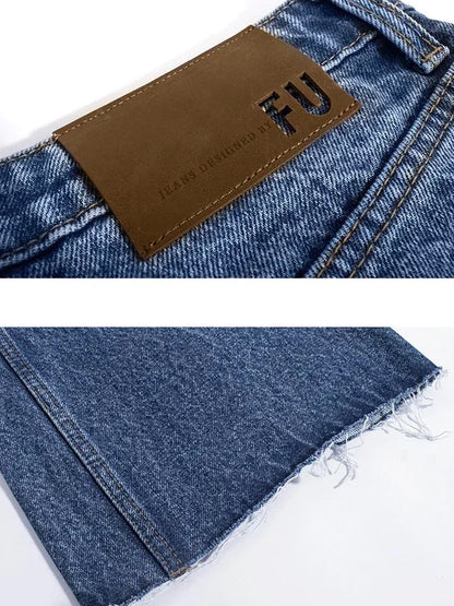 FU FRESH UP Classic Denim Straight Leg Jeans