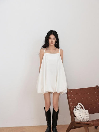 FU FRESH UP Cloud Floral Bud Spaghetti Strap A Line Puff Women&