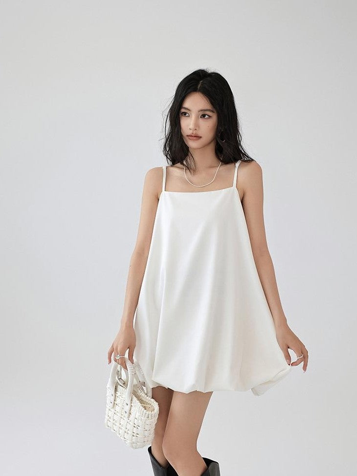 FU FRESH UP Cloud Floral Bud Spaghetti Strap A Line Puff Women&