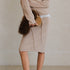 FU_FRESH_UP_Coffee_White_Striped_Tie_Front_Round_Neck_Women&