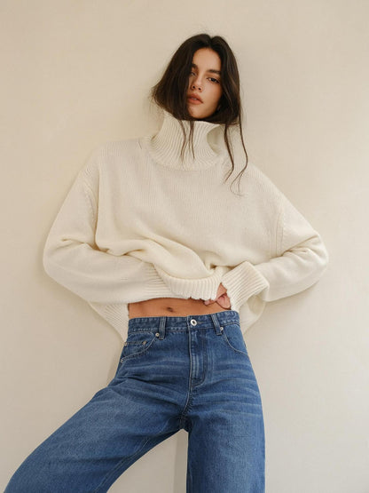 FU FRESH UP Colorblock Lace Trim Oversized Women&