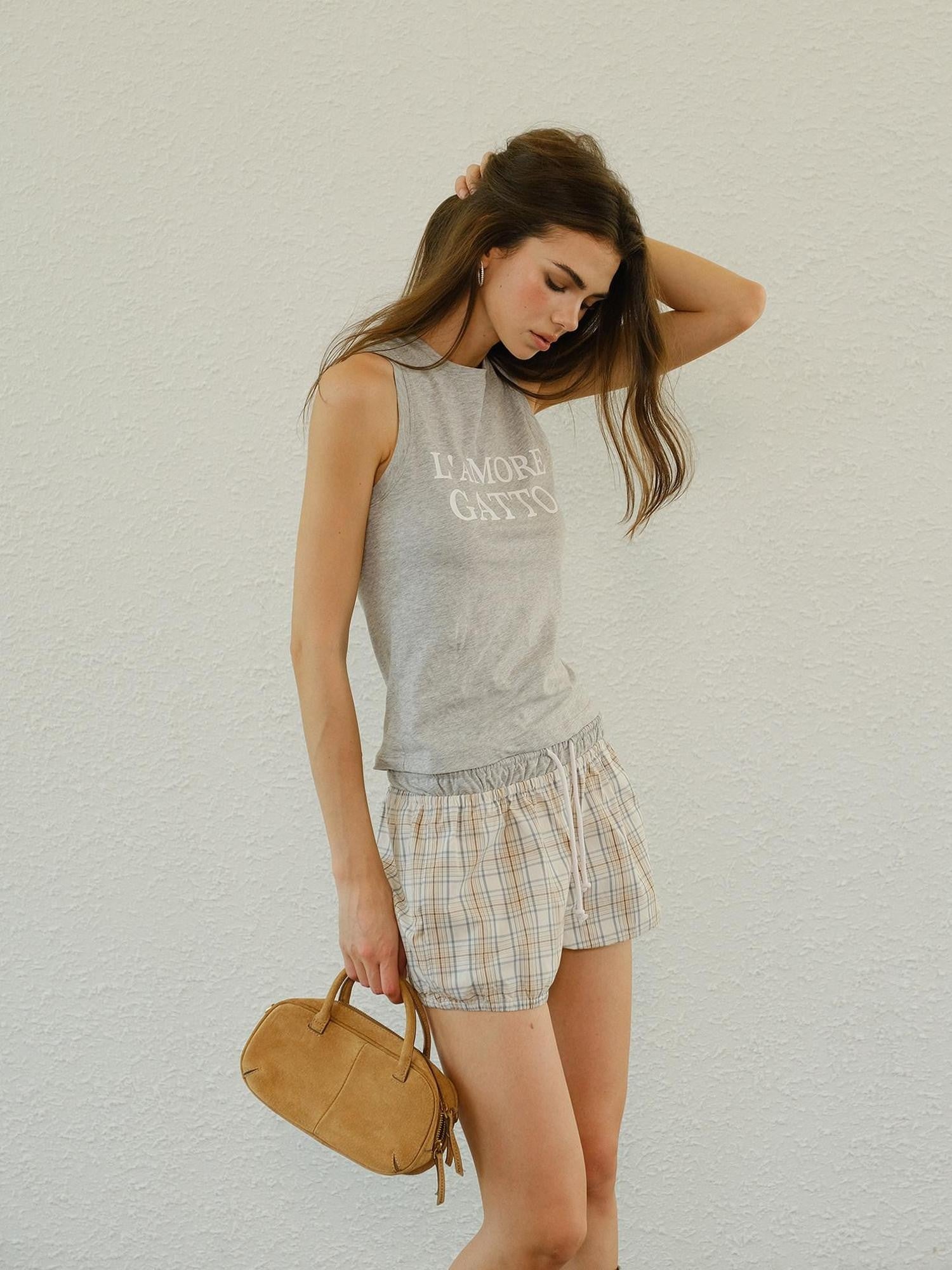 FU FRESH UP Colorblock Slogan Print Round Neck Slim H Shaped Women&