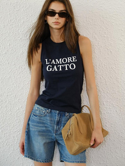 FU FRESH UP Colorblock Slogan Print Round Neck Slim H Shaped Women&