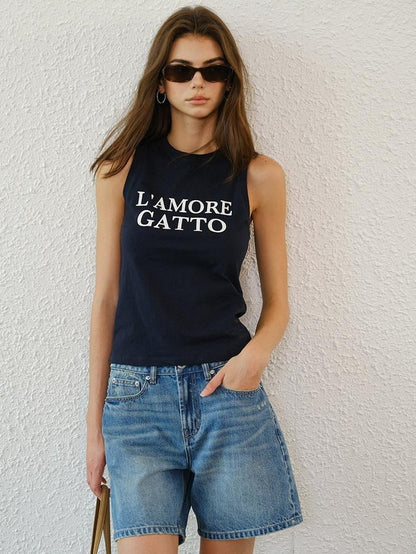 FU FRESH UP Colorblock Slogan Print Round Neck Slim H Shaped Women&