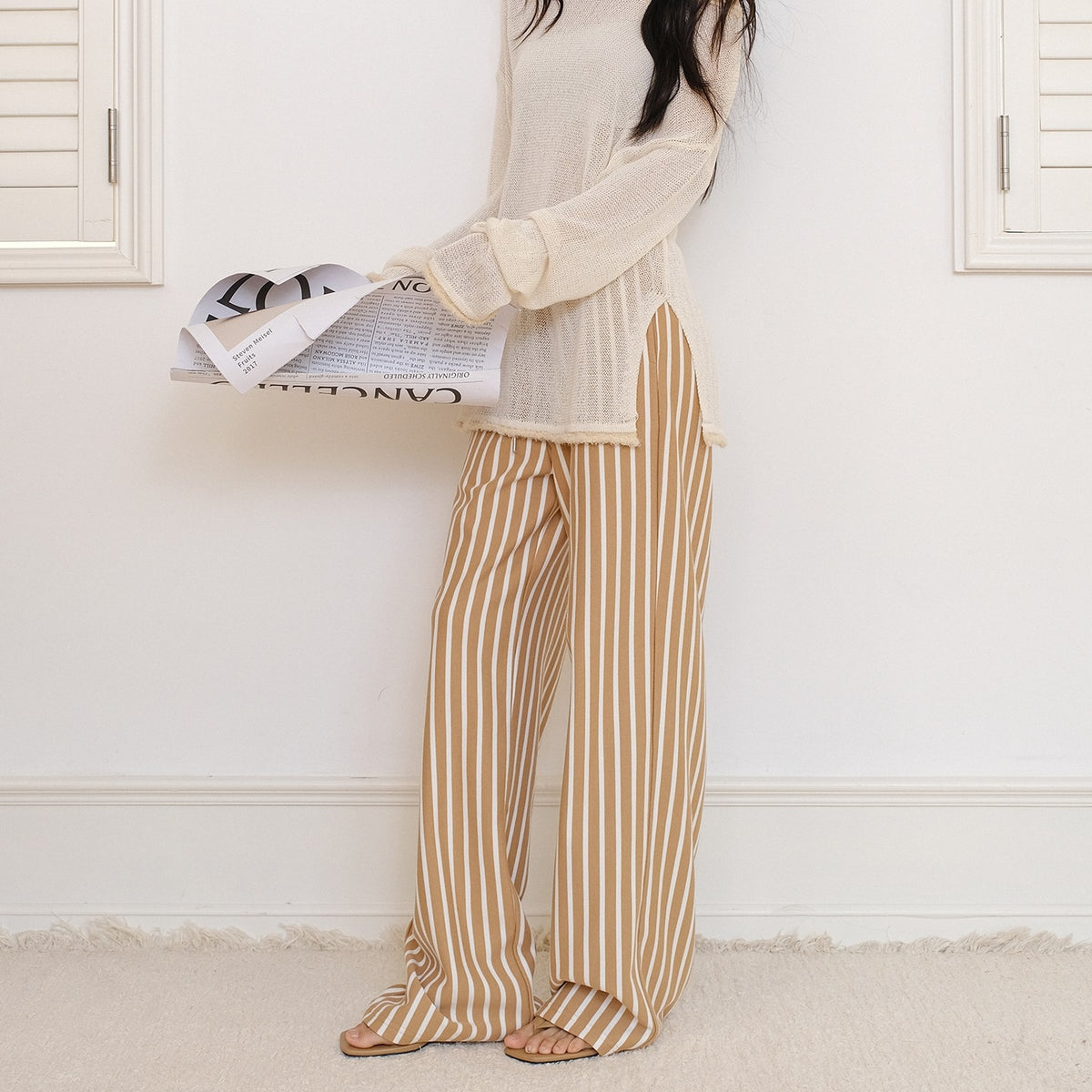 FU_FRESH_UP_Colorblock_Stripe_Structured_High_Waist_Drawstring_Women&
