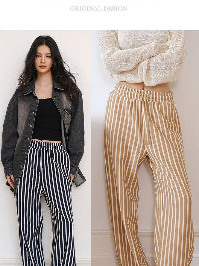 FU FRESH UP Colorblock Stripe Structured High Waist Drawstring Women&