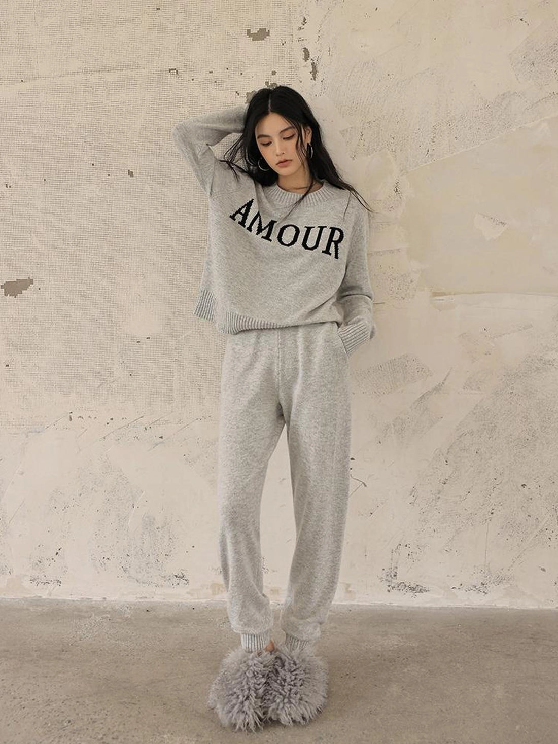 FU FRESH UP Comfort Wool Knit Ankle Pants