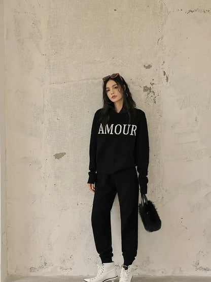 FU FRESH UP Comfort Wool Knit Ankle Pants