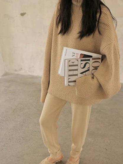 FU FRESH UP Comfort Wool Knit Ankle Pants