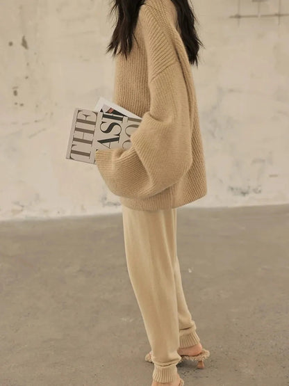 FU FRESH UP Comfort Wool Knit Ankle Pants