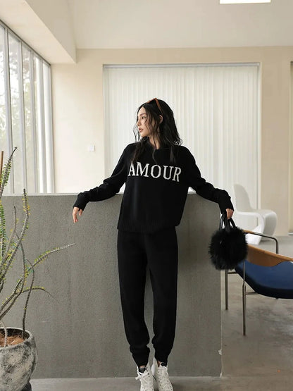 FU FRESH UP Comfort Wool Knit Ankle Pants