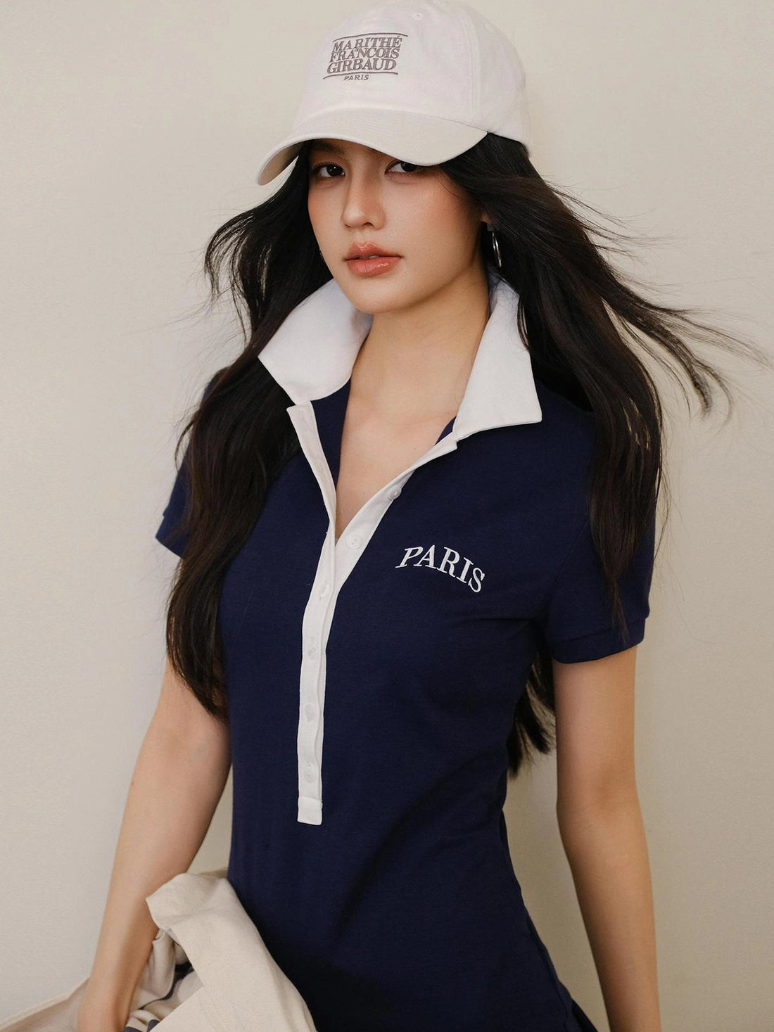 Contour Stitch Polo Knit Dress