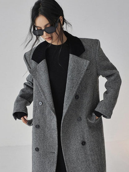 FU FRESH UP Contrast Color Tailored Blazer Women&
